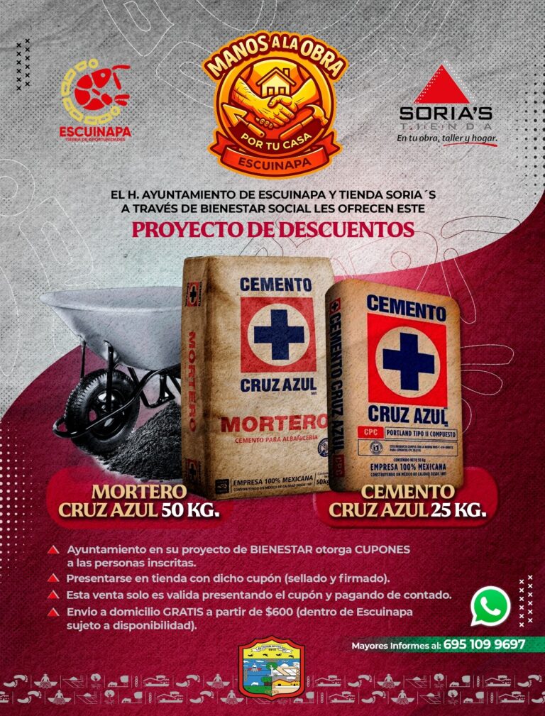 Gobierno de Escuinapa impulsa programa de descuentos para apoyar el mejoramiento de viviendas