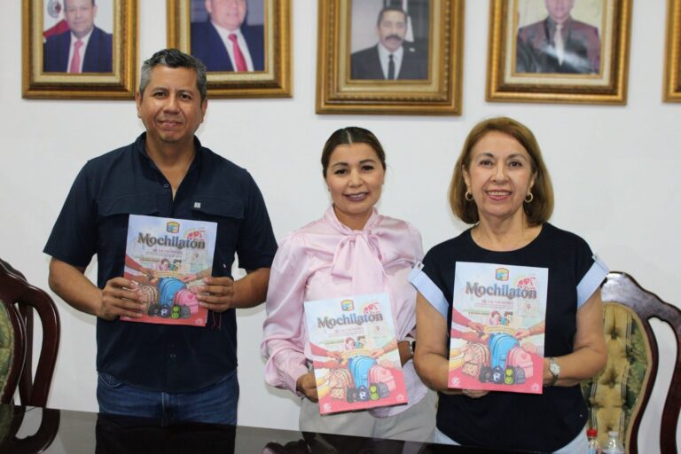 Anuncian en rueda de prensa la iniciativa «Mochilatón 2026» para apoyar la educación de la niñez escuinapense